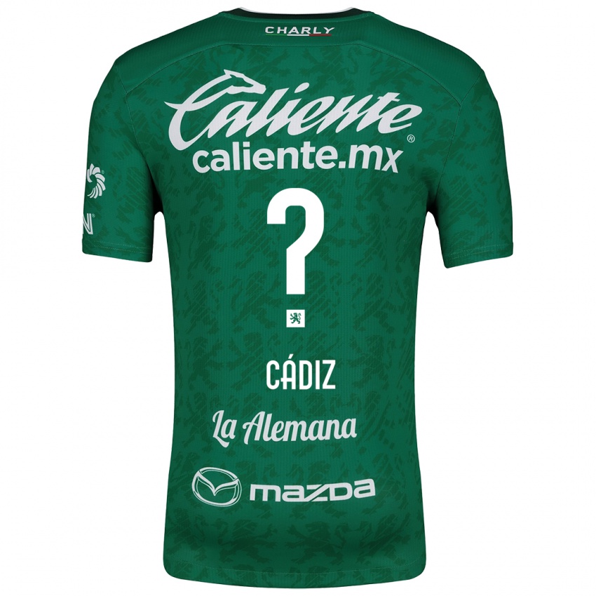 Niño Camiseta Jhonder Cádiz #0 Verde Blanco 1ª Equipación 2024/25 La Camisa Chile