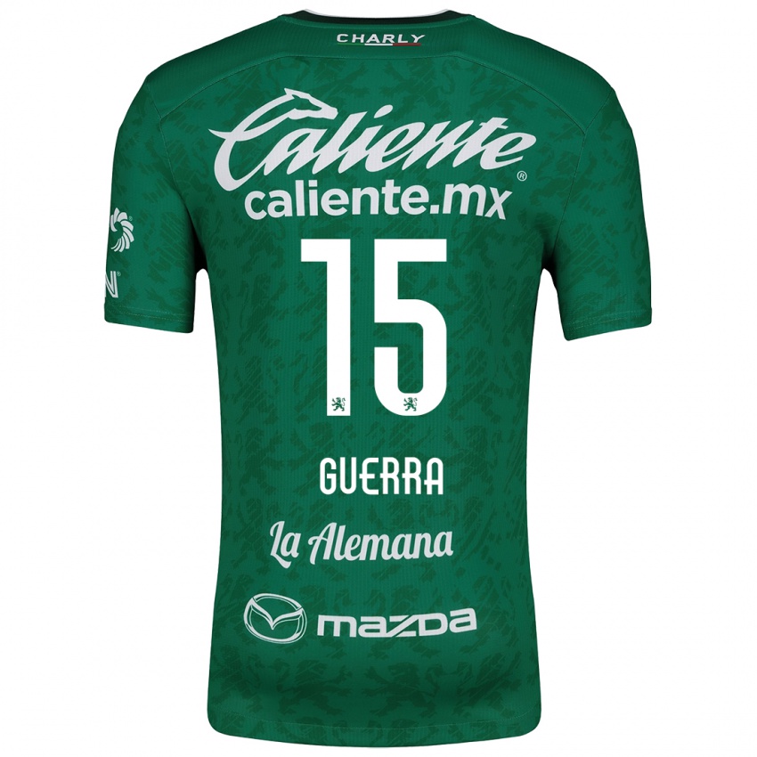 Niño Camiseta Edgar Guerra #15 Verde Blanco 1ª Equipación 2024/25 La Camisa Chile