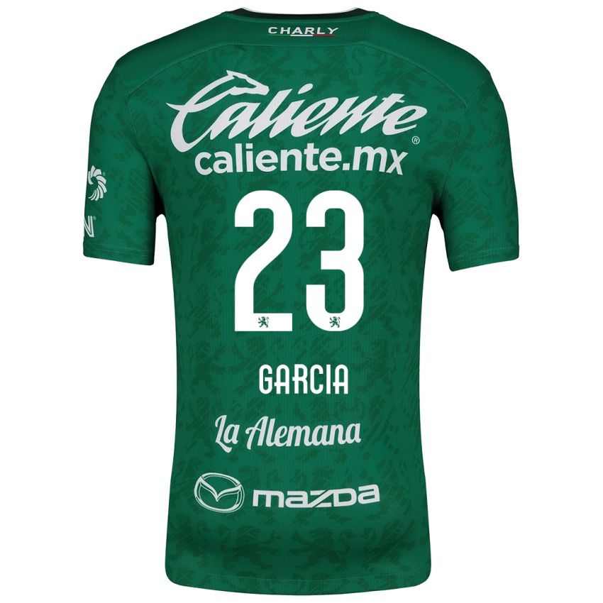 Niño Camiseta Óscar García #23 Verde Blanco 1ª Equipación 2024/25 La Camisa Chile