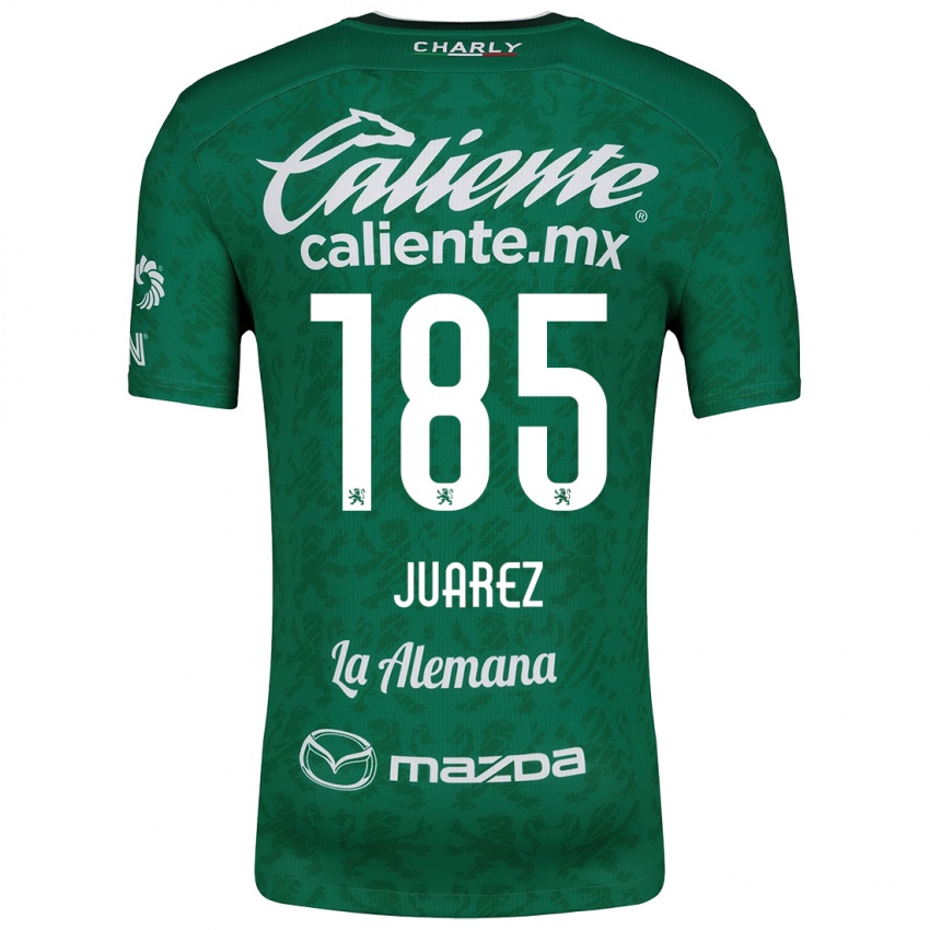 Niño Camiseta Moisés Juárez #185 Verde Blanco 1ª Equipación 2024/25 La Camisa Chile