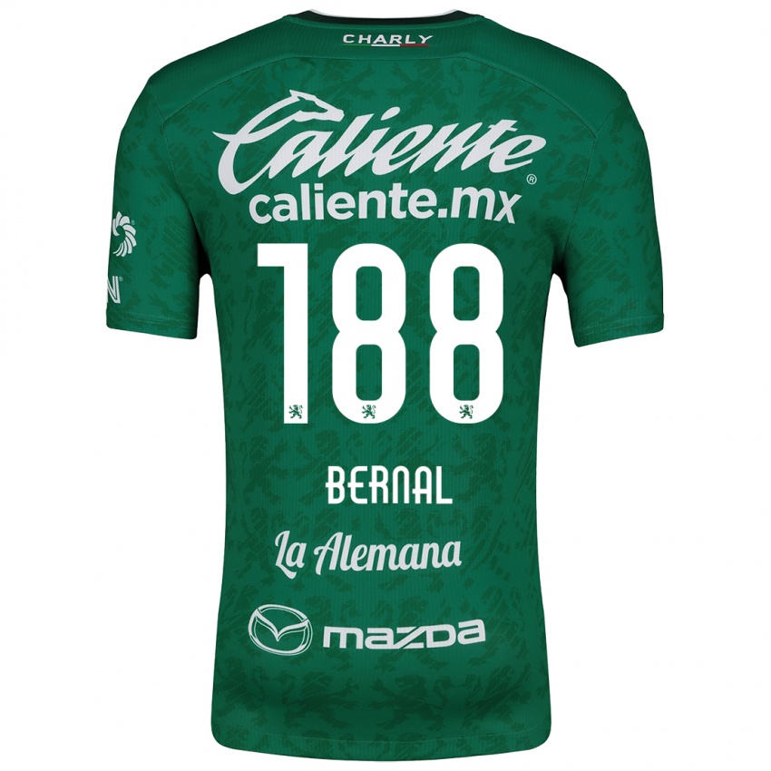 Niño Camiseta Juan Bernal #188 Verde Blanco 1ª Equipación 2024/25 La Camisa Chile