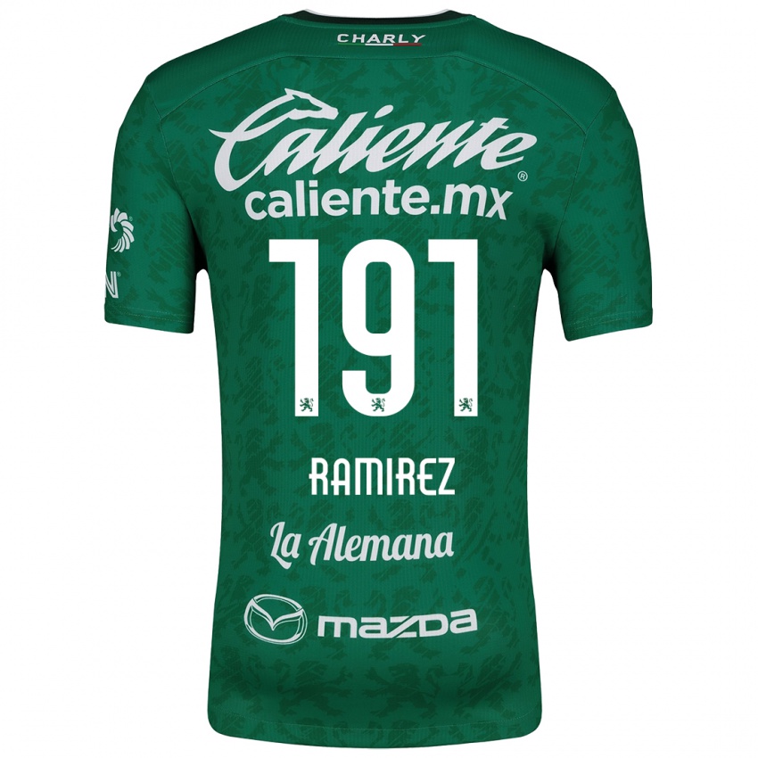 Niño Camiseta Ian Ramírez #191 Verde Blanco 1ª Equipación 2024/25 La Camisa Chile