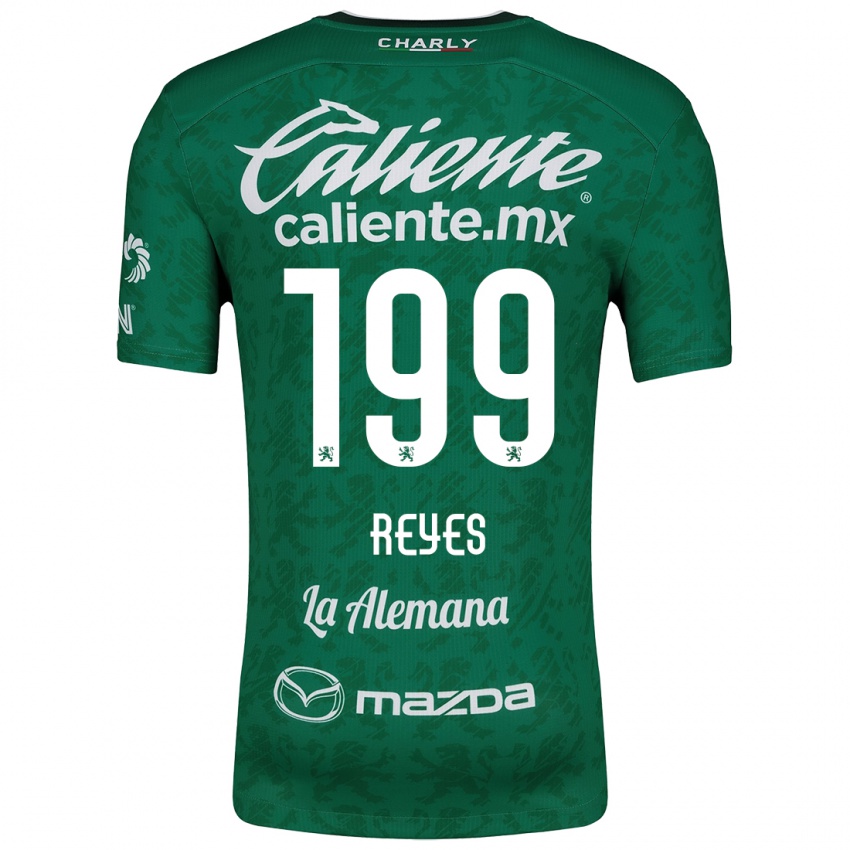 Niño Camiseta Jonathan Reyes #199 Verde Blanco 1ª Equipación 2024/25 La Camisa Chile