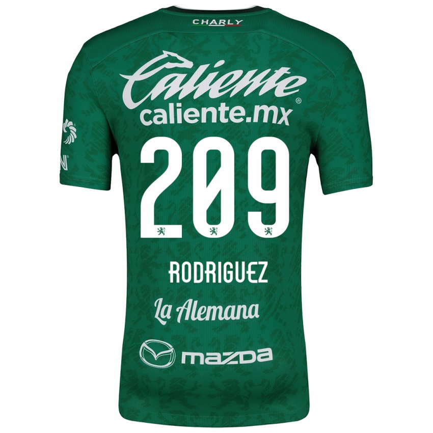 Niño Camiseta Víctor Rodríguez #209 Verde Blanco 1ª Equipación 2024/25 La Camisa Chile