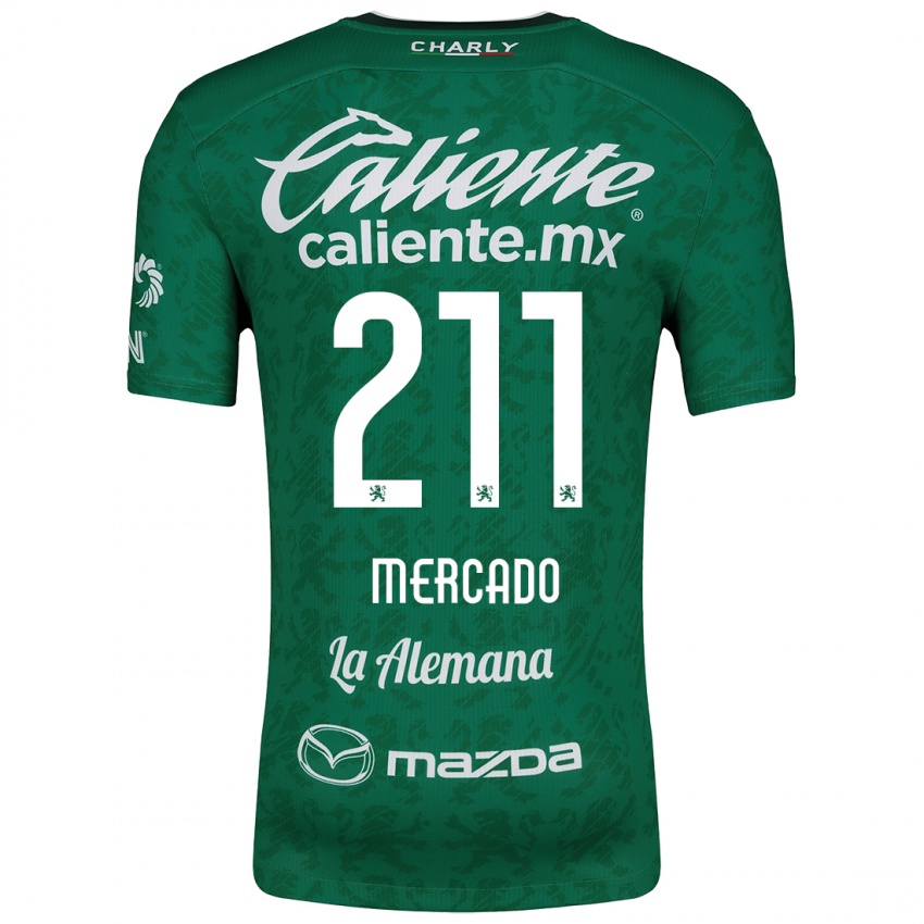 Niño Camiseta Diego Mercado #211 Verde Blanco 1ª Equipación 2024/25 La Camisa Chile