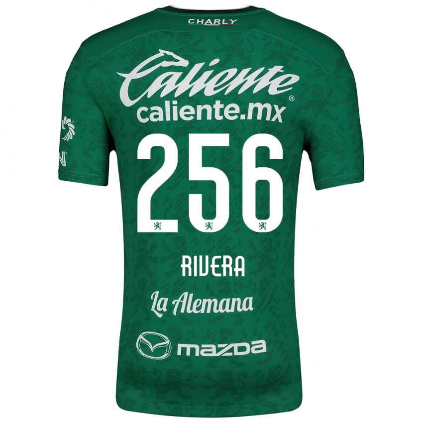 Niño Camiseta Fernando Rivera #256 Verde Blanco 1ª Equipación 2024/25 La Camisa Chile