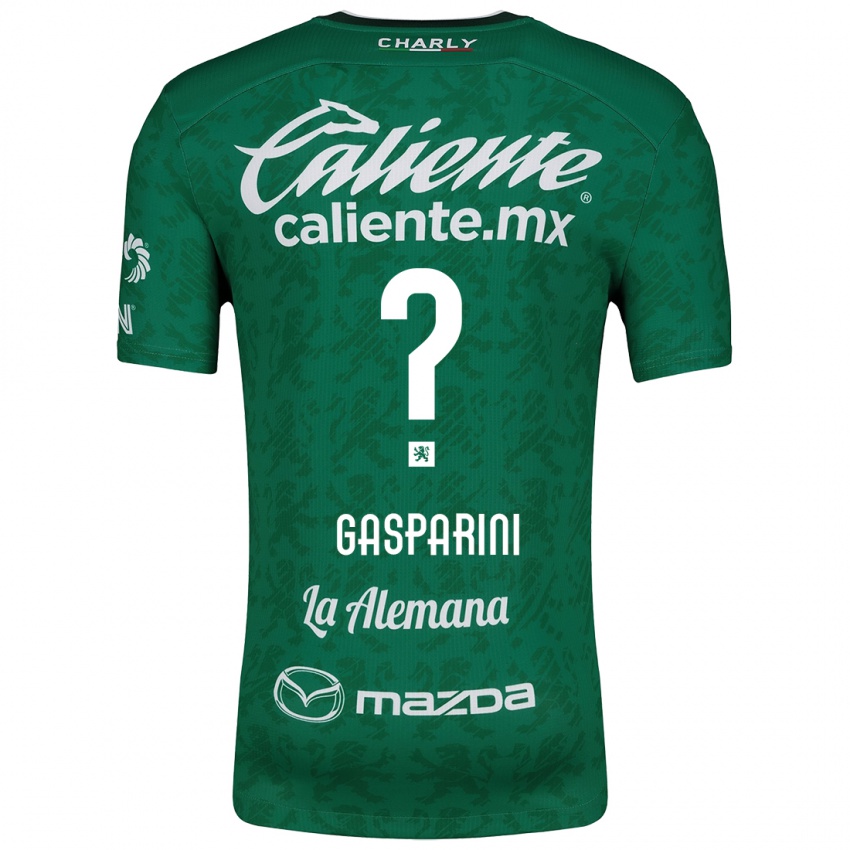 Niño Camiseta Joaquín Gasparini #0 Verde Blanco 1ª Equipación 2024/25 La Camisa Chile