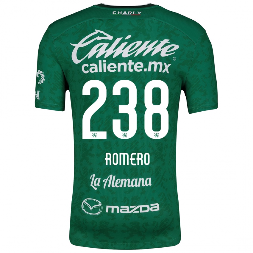 Niño Camiseta Paulo Romero #238 Verde Blanco 1ª Equipación 2024/25 La Camisa Chile