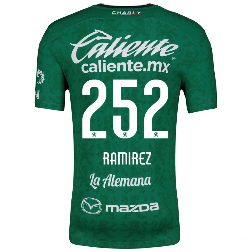 Niño Camiseta Luis Ramírez #252 Verde Blanco 1ª Equipación 2024/25 La Camisa Chile