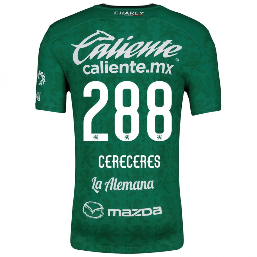 Niño Camiseta Thomas Cereceres #288 Verde Blanco 1ª Equipación 2024/25 La Camisa Chile