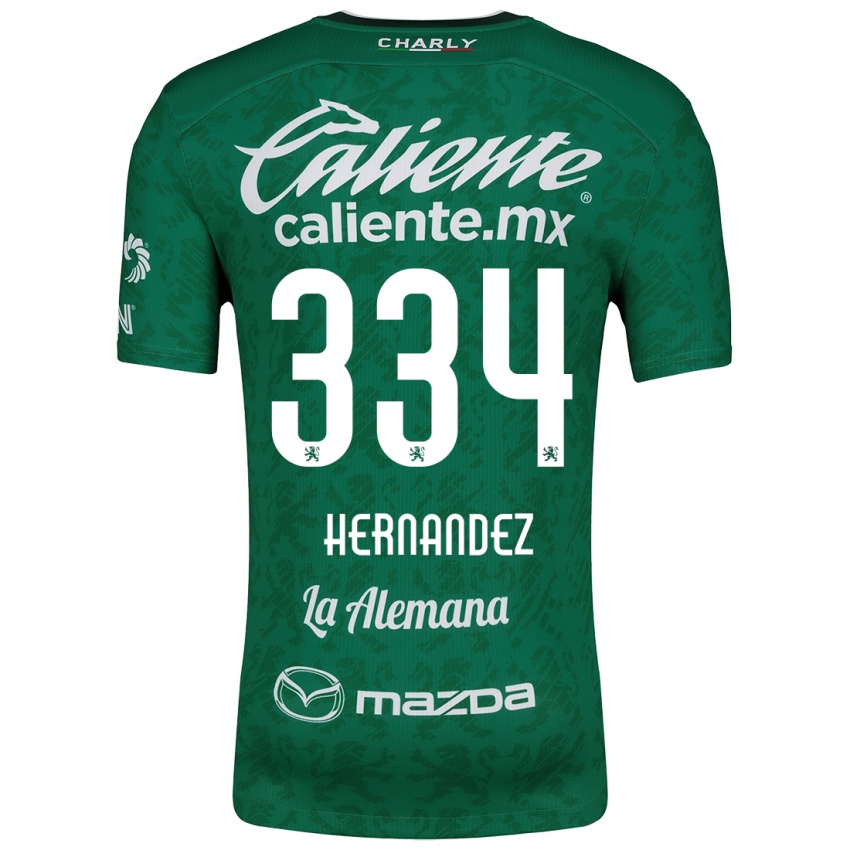 Niño Camiseta Alan Hernández #334 Verde Blanco 1ª Equipación 2024/25 La Camisa Chile