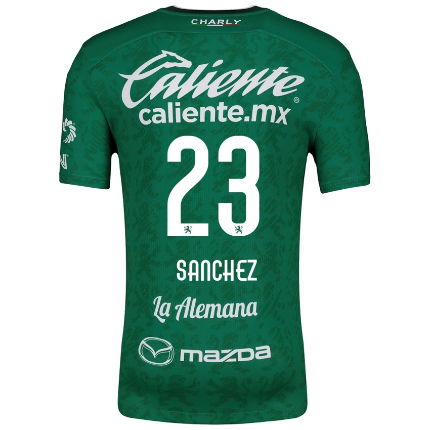 Niño Camiseta Borja Sánchez #23 Verde Blanco 1ª Equipación 2024/25 La Camisa Chile