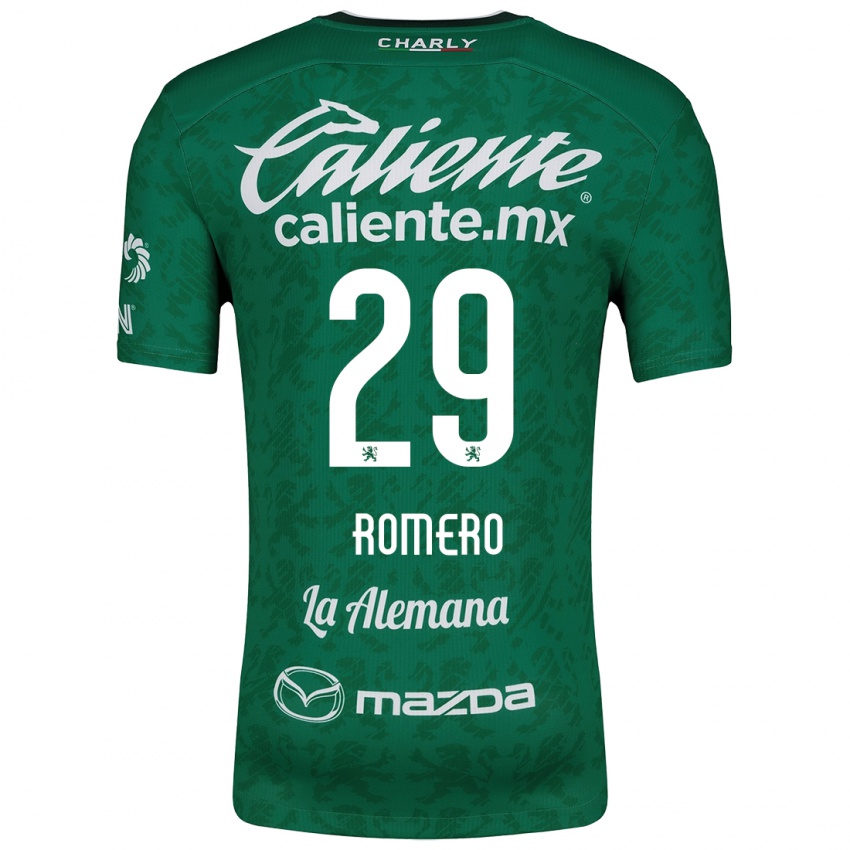 Niño Camiseta Lucas Romero #29 Verde Blanco 1ª Equipación 2024/25 La Camisa Chile