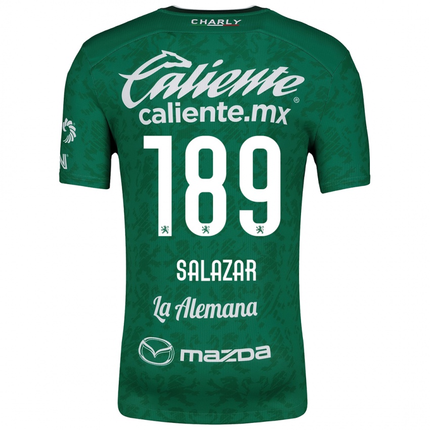 Niño Camiseta José Salazar #189 Verde Blanco 1ª Equipación 2024/25 La Camisa Chile