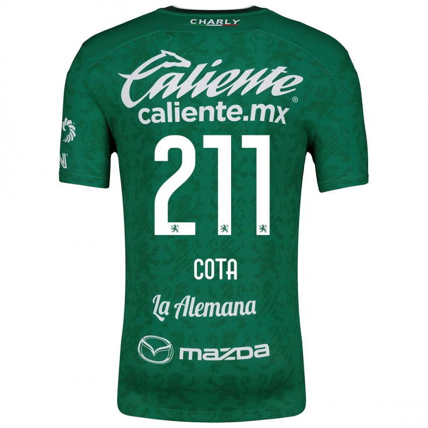 Niño Camiseta Luis Cota #211 Verde Blanco 1ª Equipación 2024/25 La Camisa Chile