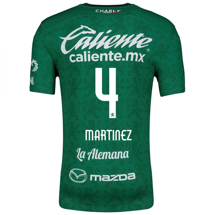 Niño Camiseta Mitzi Martínez #4 Verde Blanco 1ª Equipación 2024/25 La Camisa Chile