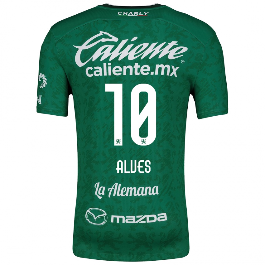 Niño Camiseta Maria Alves #10 Verde Blanco 1ª Equipación 2024/25 La Camisa Chile