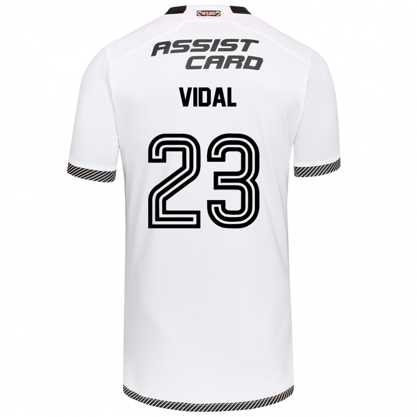 Niño Camiseta Arturo Vidal #23 Blanco Negro 1ª Equipación 2024/25 La Camisa Chile