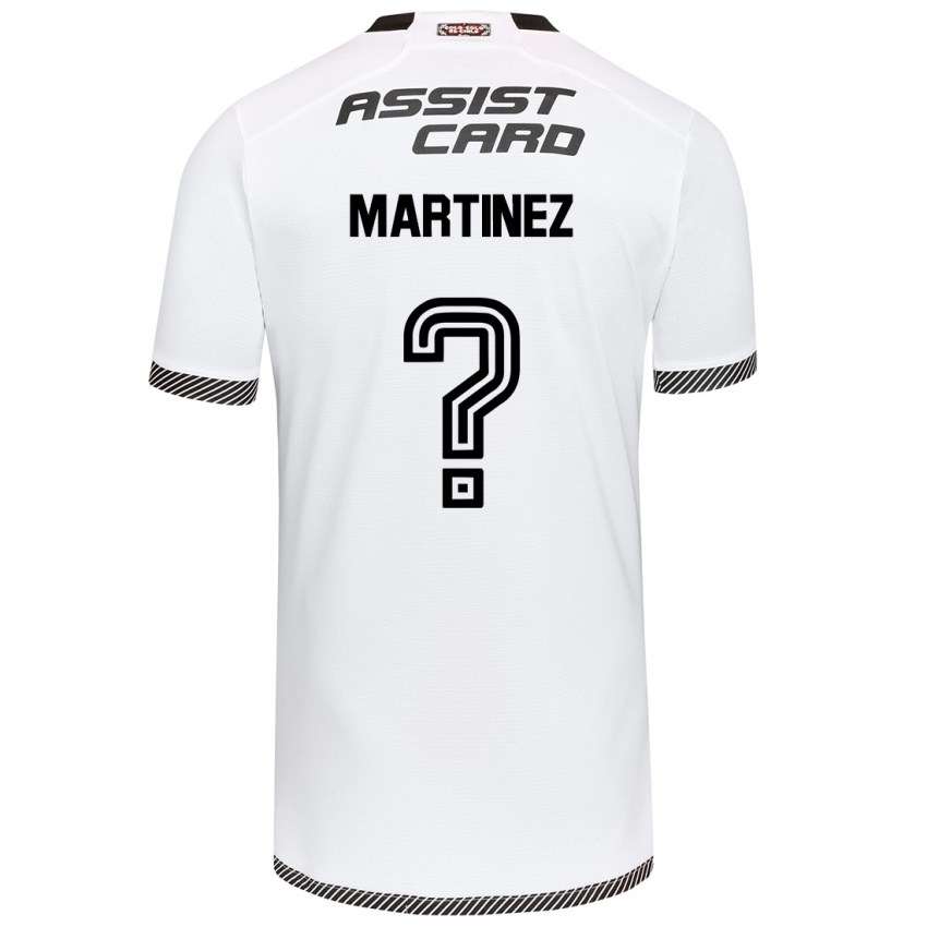 Niño Camiseta Iván Martínez #0 Blanco Negro 1ª Equipación 2024/25 La Camisa Chile