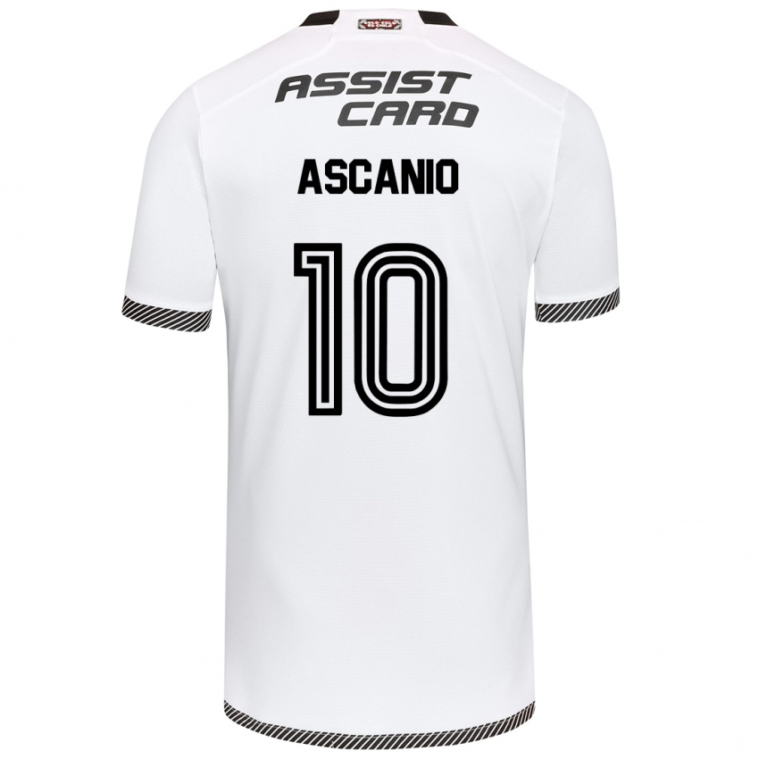 Niño Camiseta Yusmery Ascanio #10 Blanco Negro 1ª Equipación 2024/25 La Camisa Chile