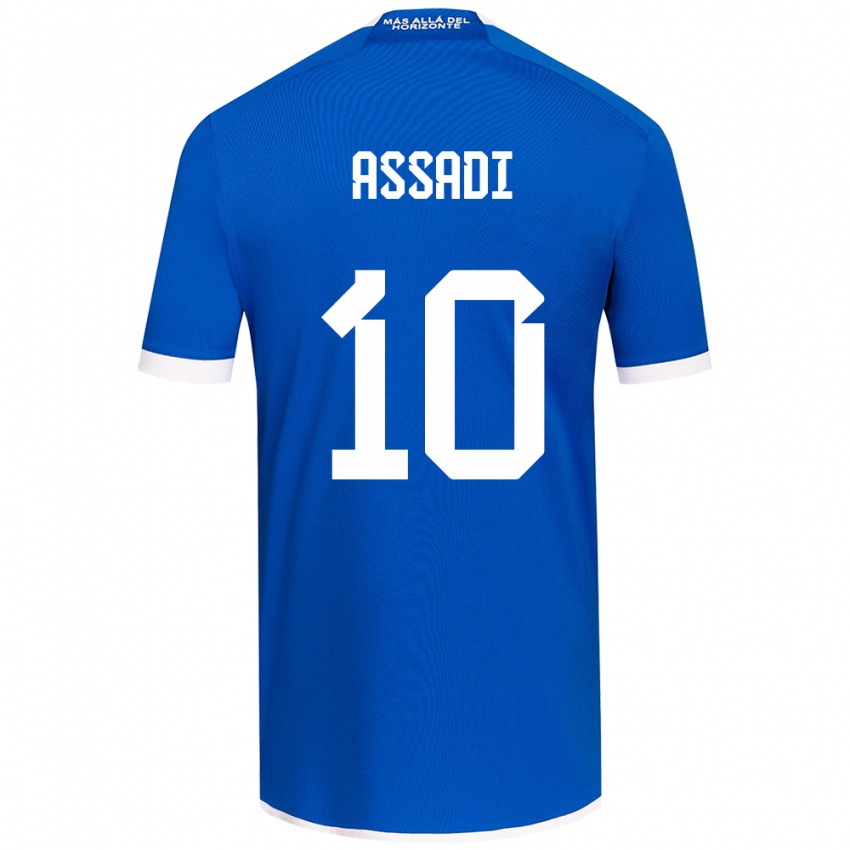 Niño Camiseta Lucas Assadi #10 Azul Blanco 1ª Equipación 2024/25 La Camisa Chile