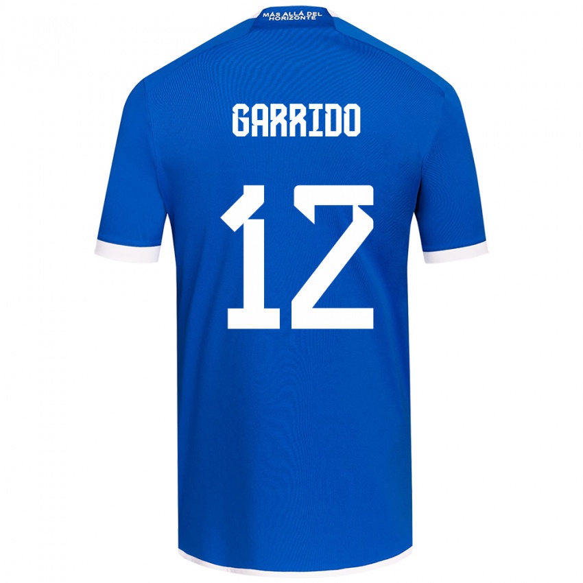 Niño Camiseta Pedro Garrido #12 Azul Blanco 1ª Equipación 2024/25 La Camisa Chile