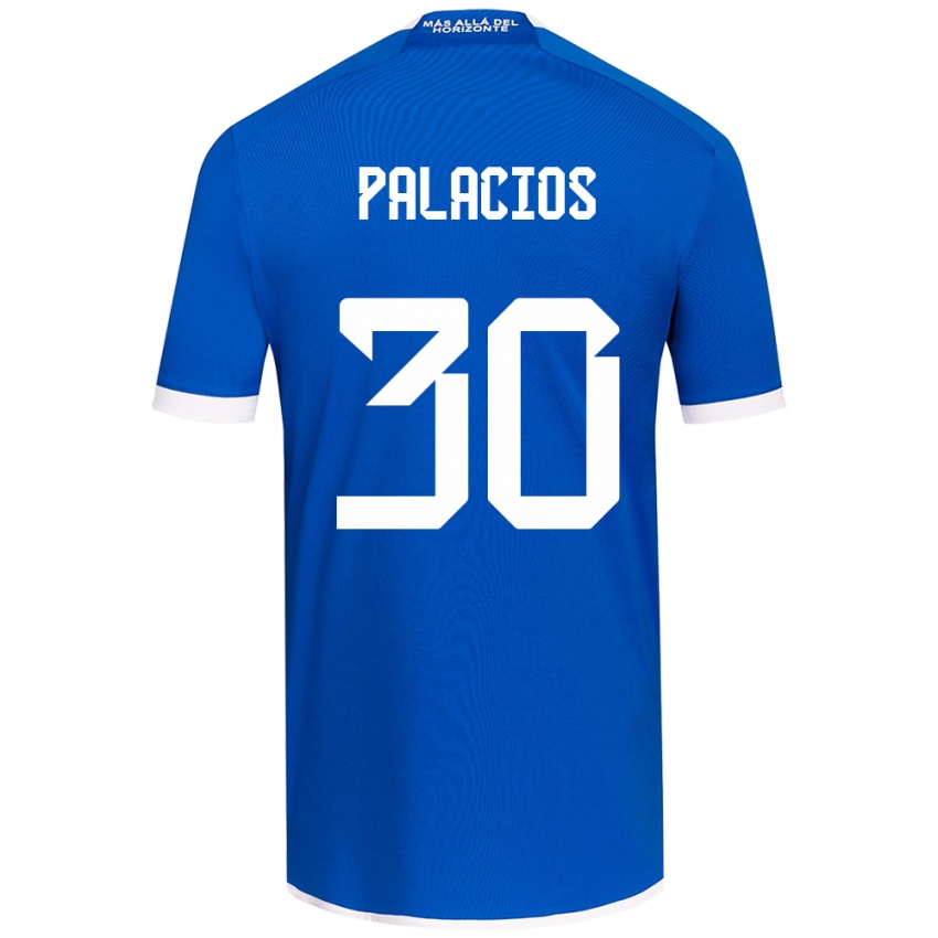 Niño Camiseta Cristian Palacios #30 Azul Blanco 1ª Equipación 2024/25 La Camisa Chile