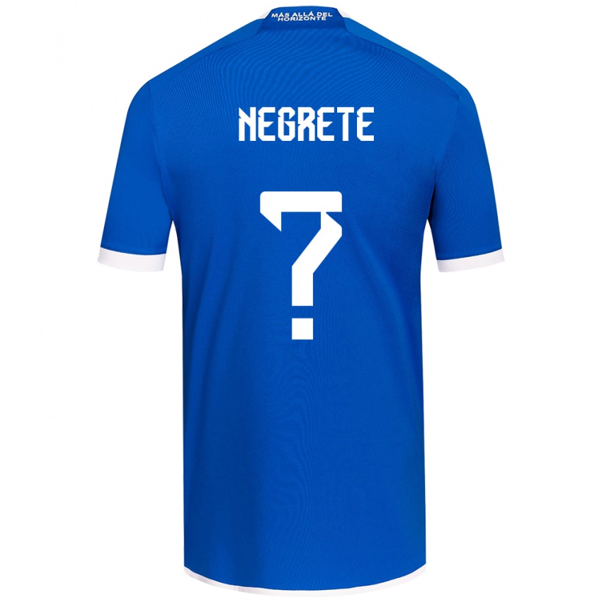 Niño Camiseta Salvador Negrete #0 Azul Blanco 1ª Equipación 2024/25 La Camisa Chile