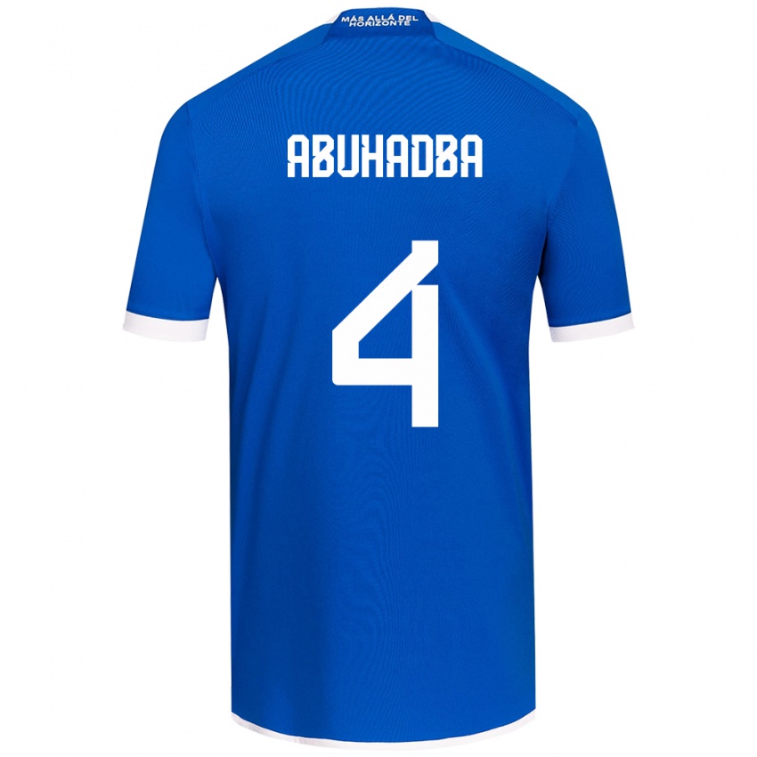 Niño Camiseta Zacarías Abuhadba #4 Azul Blanco 1ª Equipación 2024/25 La Camisa Chile