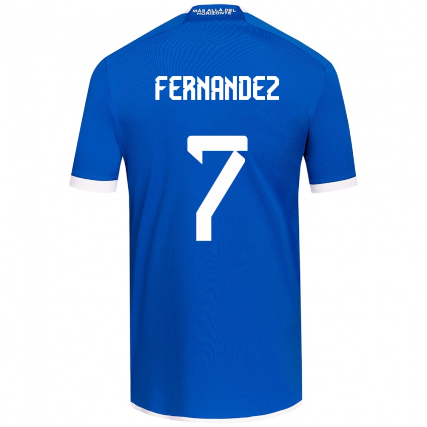 Niño Camiseta Rebeca Fernández #7 Azul Blanco 1ª Equipación 2024/25 La Camisa Chile