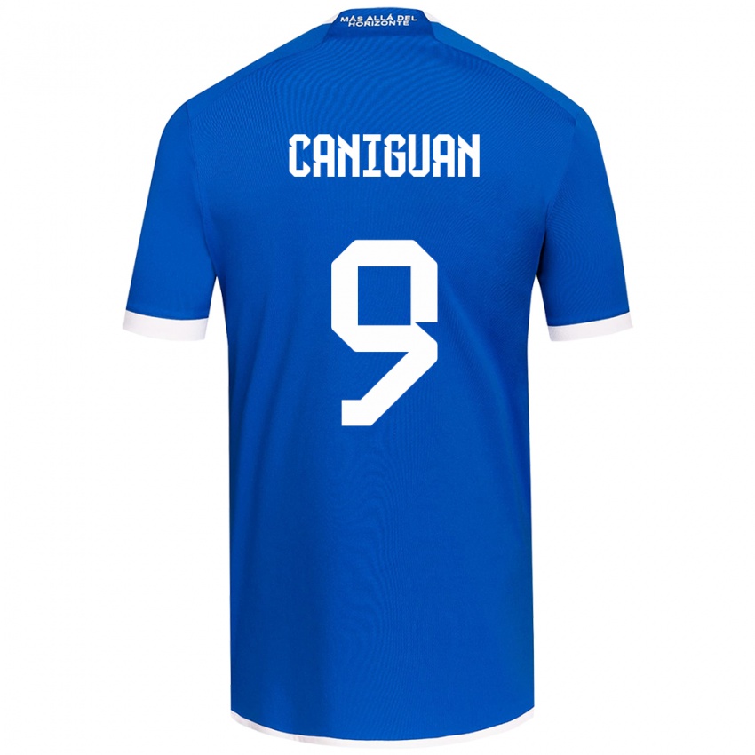 Niño Camiseta Franchesca Caniguán #9 Azul Blanco 1ª Equipación 2024/25 La Camisa Chile