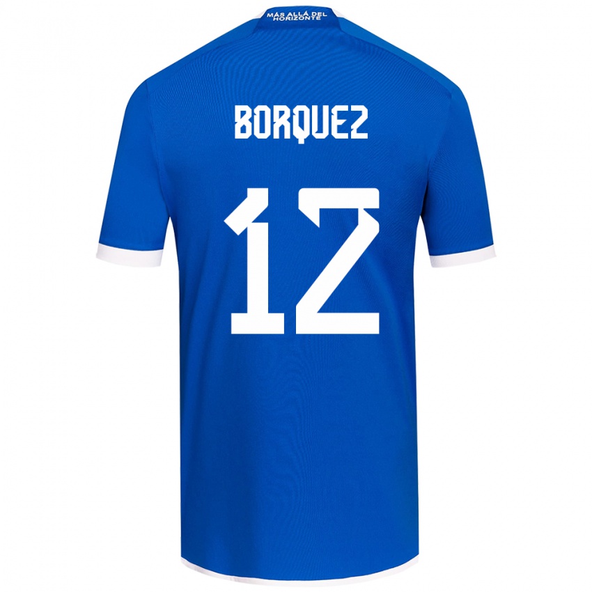 Niño Camiseta Gabriela Bórquez #12 Azul Blanco 1ª Equipación 2024/25 La Camisa Chile