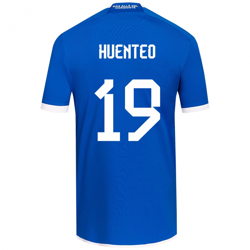 Niño Camiseta Yessenia Huenteo #19 Azul Blanco 1ª Equipación 2024/25 La Camisa Chile