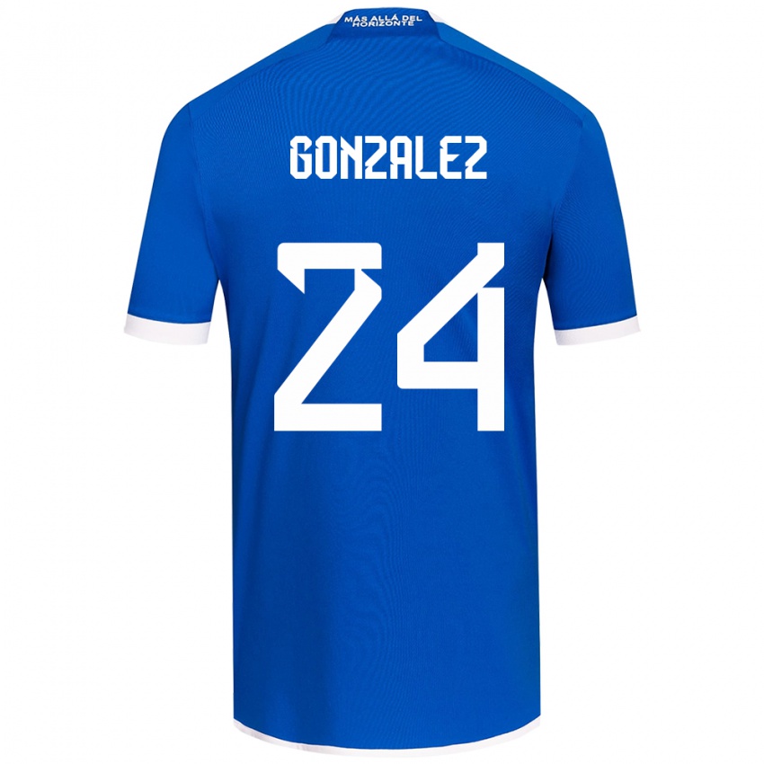 Niño Camiseta Emma González #24 Azul Blanco 1ª Equipación 2024/25 La Camisa Chile