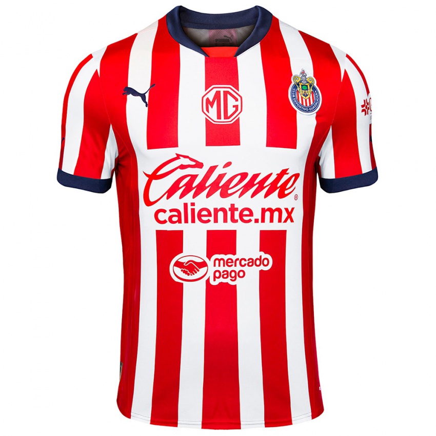 Niño Camiseta Daniel Aguirre #23 Rojo Blanco Azul 1ª Equipación 2024/25 La Camisa Chile