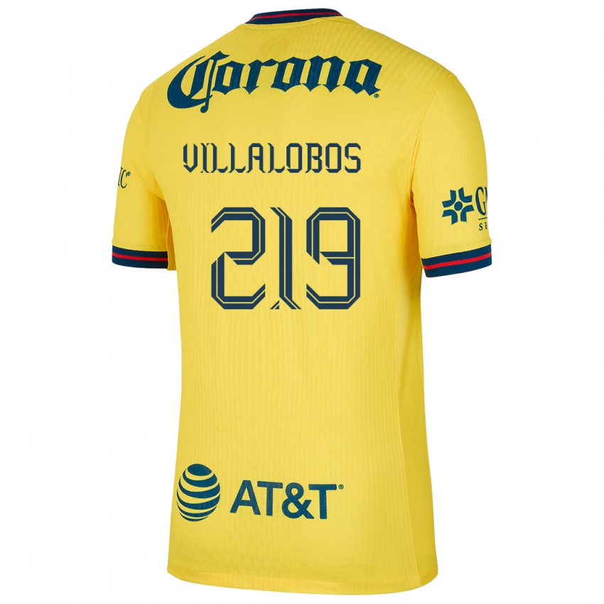 Niño Camiseta Patricio Villalobos #219 Amarillo Azul 1ª Equipación 2024/25 La Camisa Chile