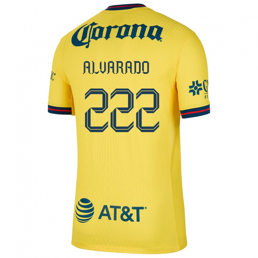 Niño Camiseta Daniel Alvarado #222 Amarillo Azul 1ª Equipación 2024/25 La Camisa Chile