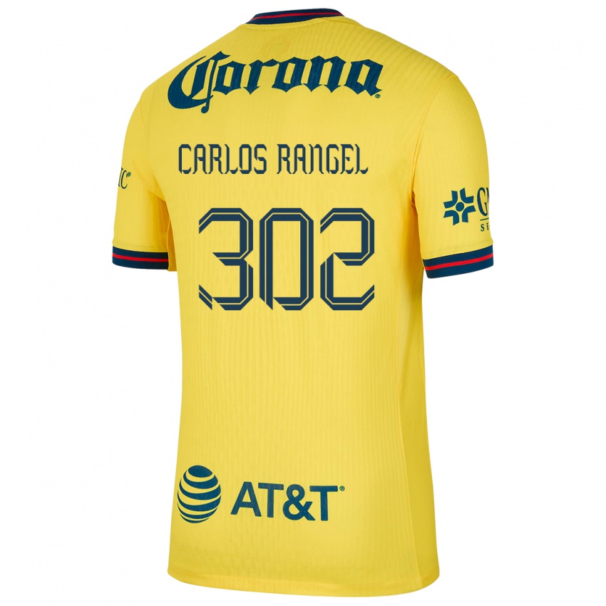 Niño Camiseta Juan Carlos Rangel #302 Amarillo Azul 1ª Equipación 2024/25 La Camisa Chile