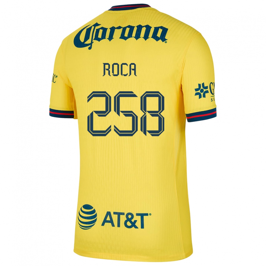 Niño Camiseta Juan Roca #258 Amarillo Azul 1ª Equipación 2024/25 La Camisa Chile