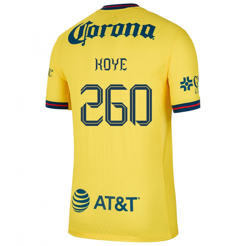 Niño Camiseta Julián Koye #260 Amarillo Azul 1ª Equipación 2024/25 La Camisa Chile