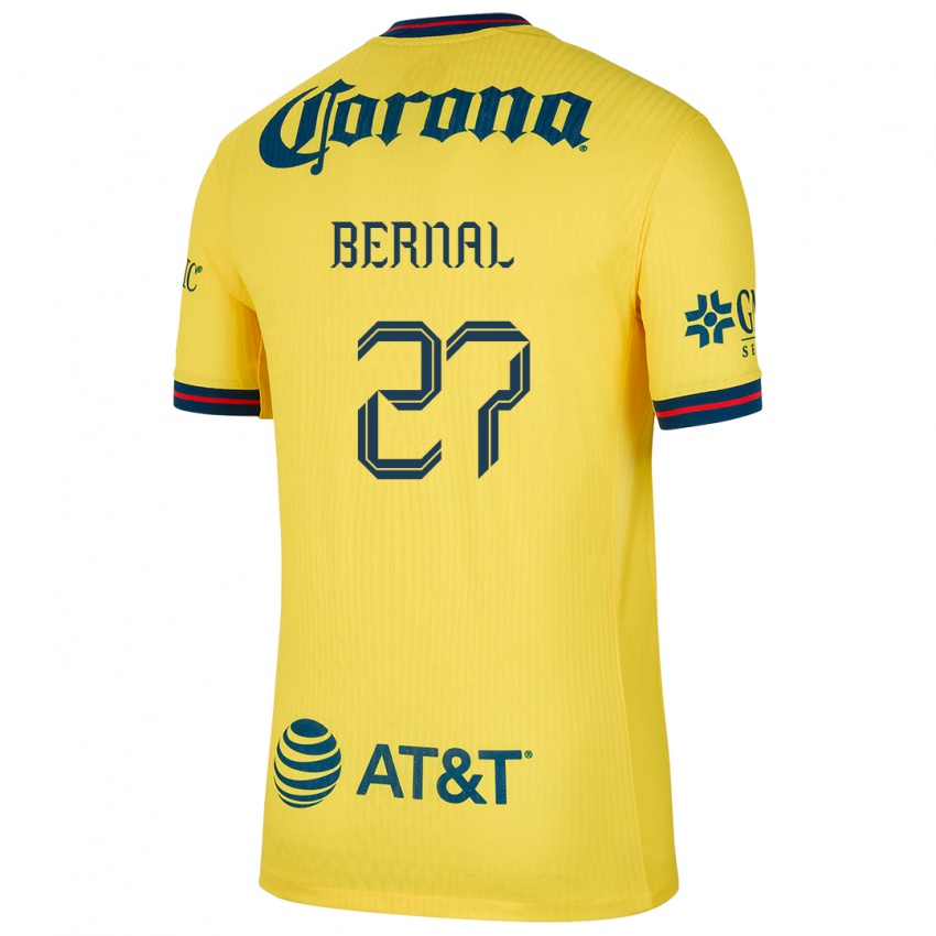 Niño Camiseta Mayra Pelayo Bernal #27 Amarillo Azul 1ª Equipación 2024/25 La Camisa Chile