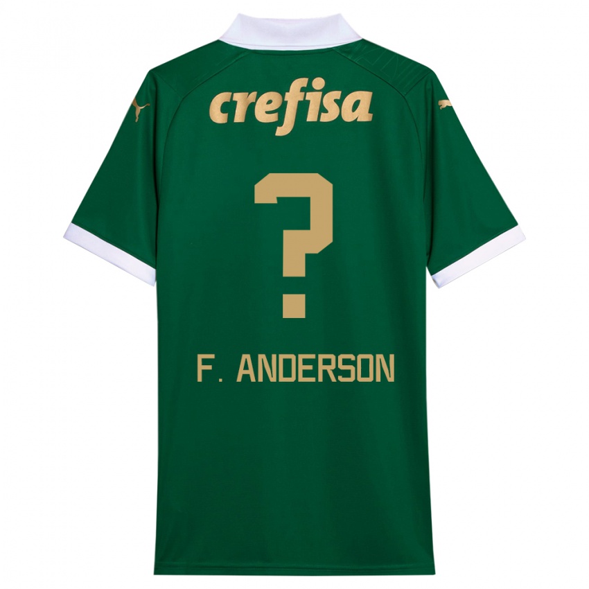 Niño Camiseta Felipe Anderson #0 Verde Blanco 1ª Equipación 2024/25 La Camisa Chile