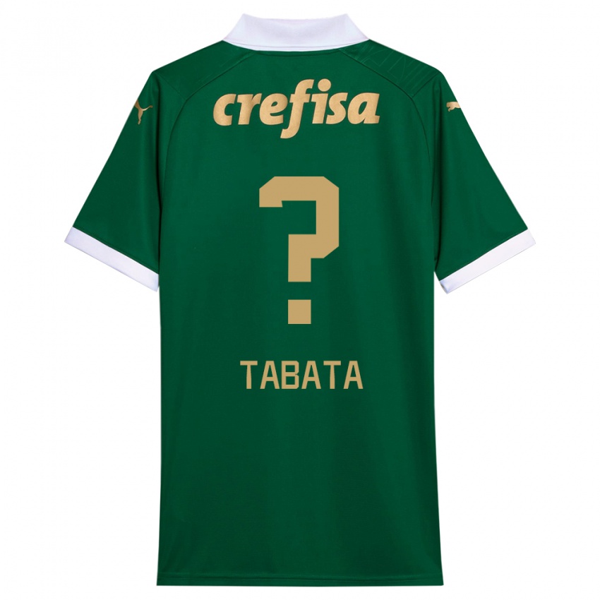 Niño Camiseta Bruno Tabata #0 Verde Blanco 1ª Equipación 2024/25 La Camisa Chile