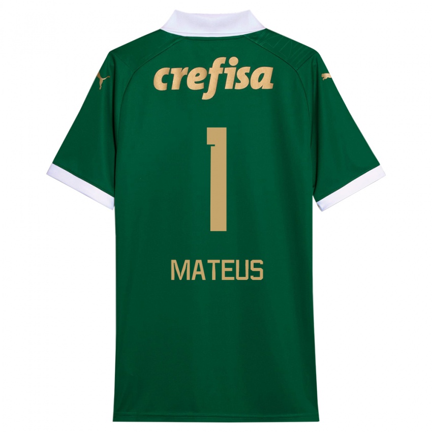 Niño Camiseta Mateus #1 Verde Blanco 1ª Equipación 2024/25 La Camisa Chile