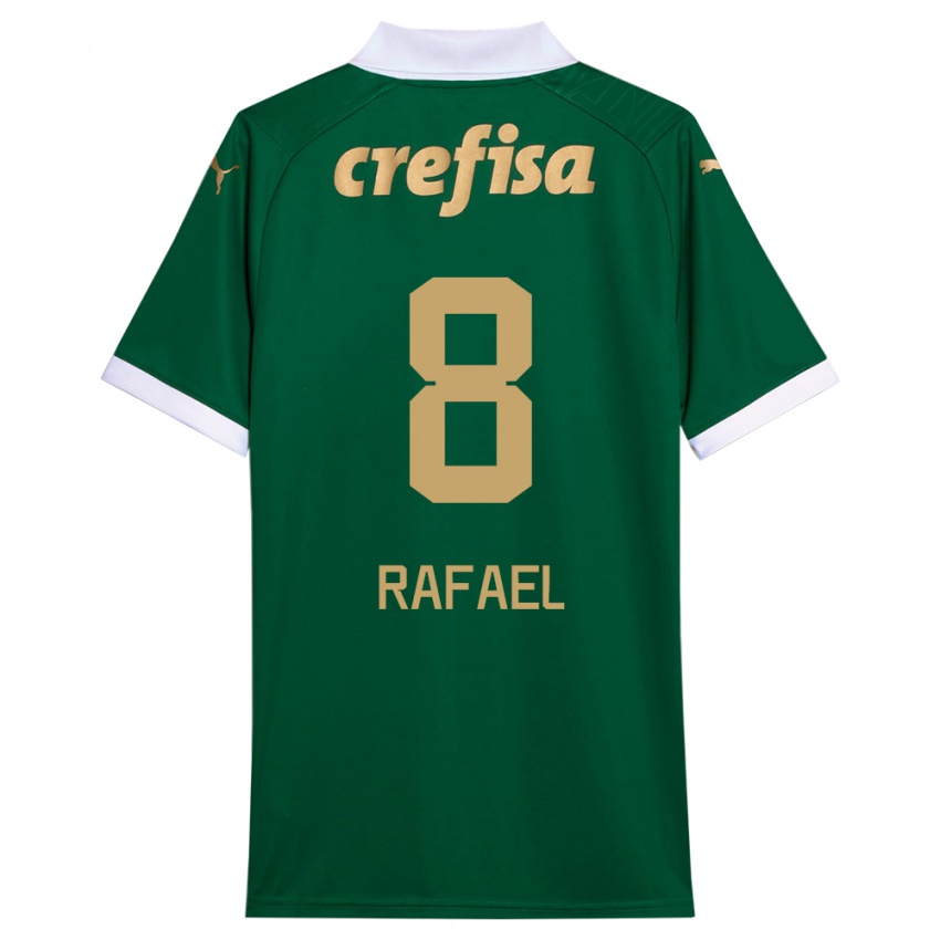 Niño Camiseta Ze Rafael #8 Verde Blanco 1ª Equipación 2024/25 La Camisa Chile