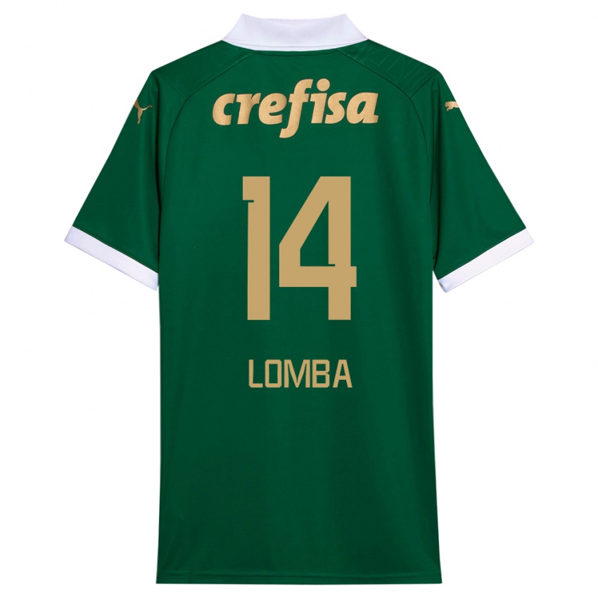 Niño Camiseta Marcelo Lomba #14 Verde Blanco 1ª Equipación 2024/25 La Camisa Chile