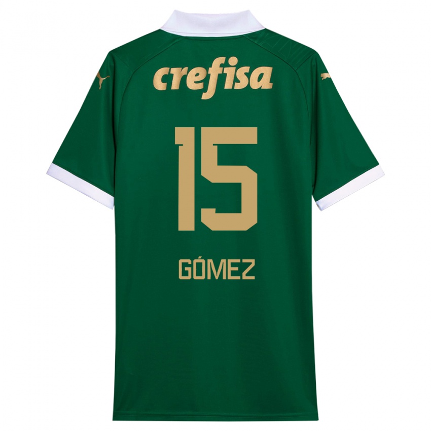 Niño Camiseta Gustavo Gomez #15 Verde Blanco 1ª Equipación 2024/25 La Camisa Chile