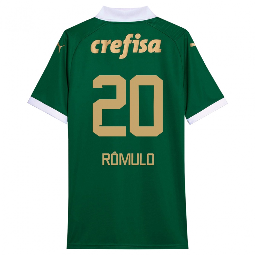 Niño Camiseta Rômulo #20 Verde Blanco 1ª Equipación 2024/25 La Camisa Chile