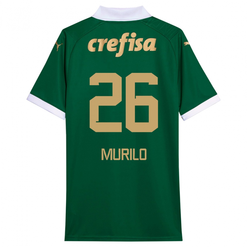 Niño Camiseta Murilo #26 Verde Blanco 1ª Equipación 2024/25 La Camisa Chile