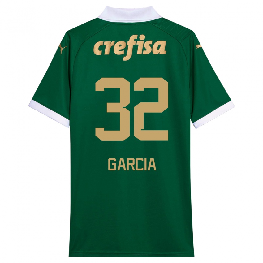 Niño Camiseta Garcia #32 Verde Blanco 1ª Equipación 2024/25 La Camisa Chile